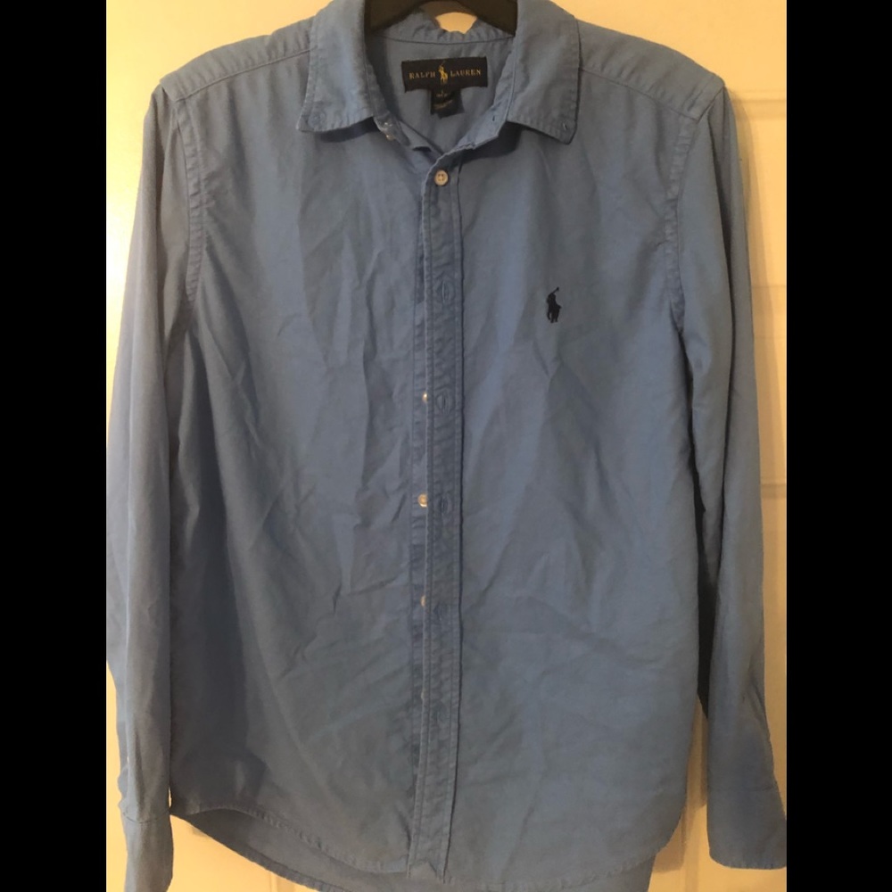 Youth Polo Ralph Lauren LS Blue Shirt-Classy